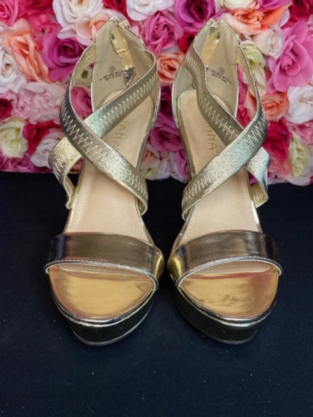 Gold Strap High Heels